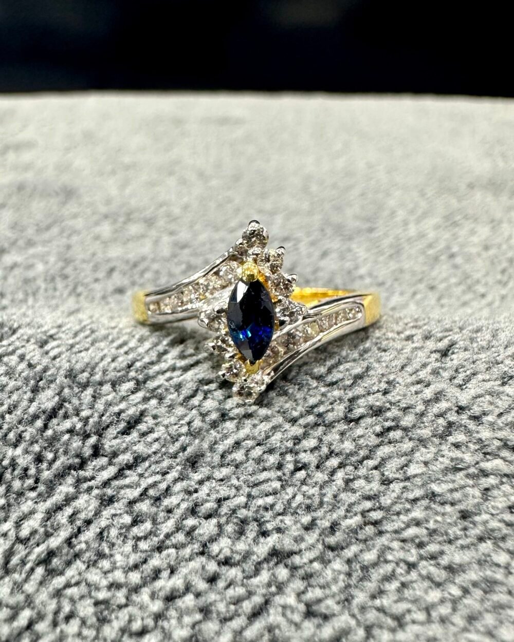 GOLD14k Ring Sapphire and Diamond 💍 Europen