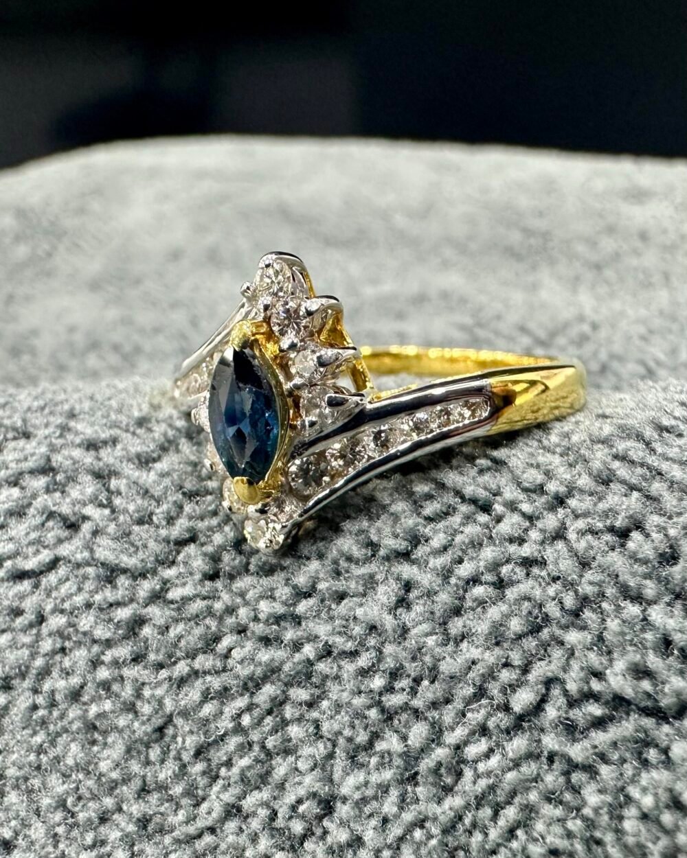 GOLD14k Ring Sapphire and Diamond 💍 Europen – photo 3