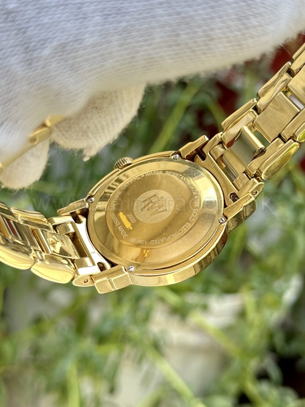 RAYMOND WEIL Saxo 2920 White Roman Dial 18k Gold Plated Automatic Swiss Mens – photo 4