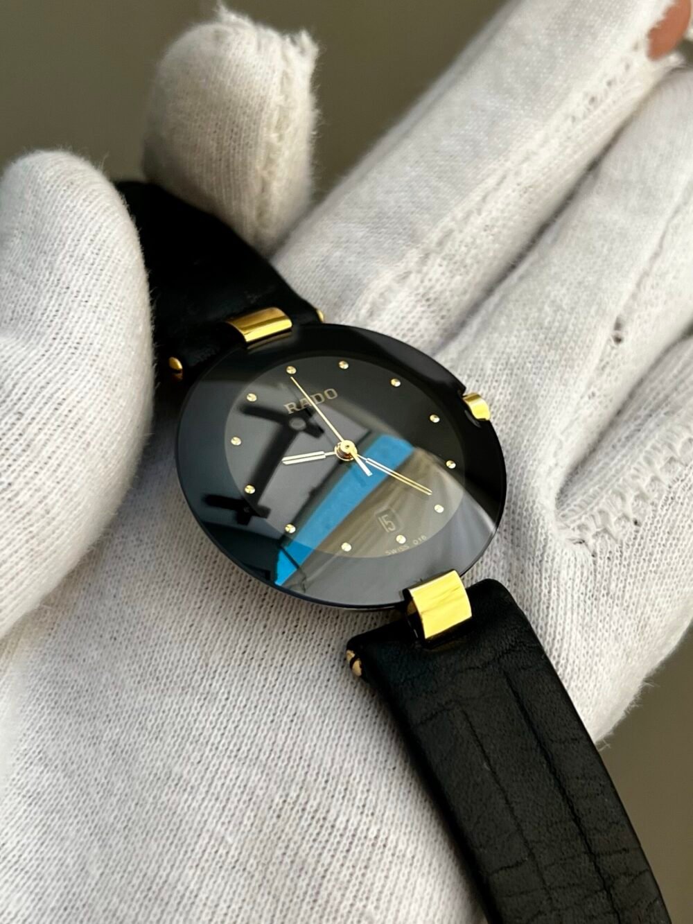 RADO Coupole 129.4077.4N Black Dial Sapphire 34mm Quartz Swiss Unisex – photo 2