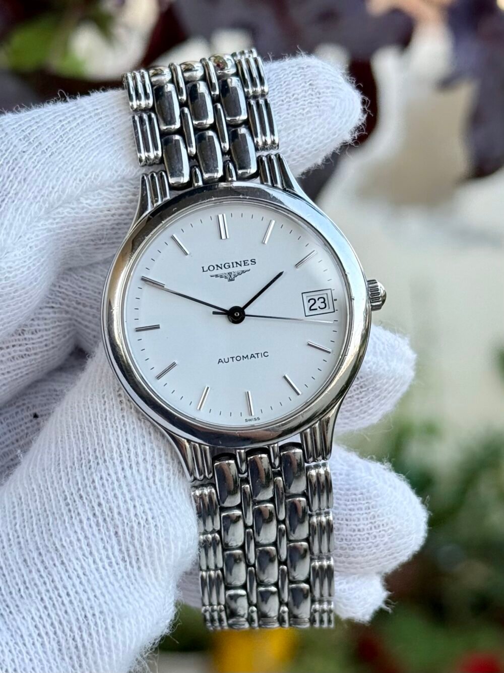 LONGINES EFCo L5.649.3 White Dial 35mm Slim Automatic Swiss Mens