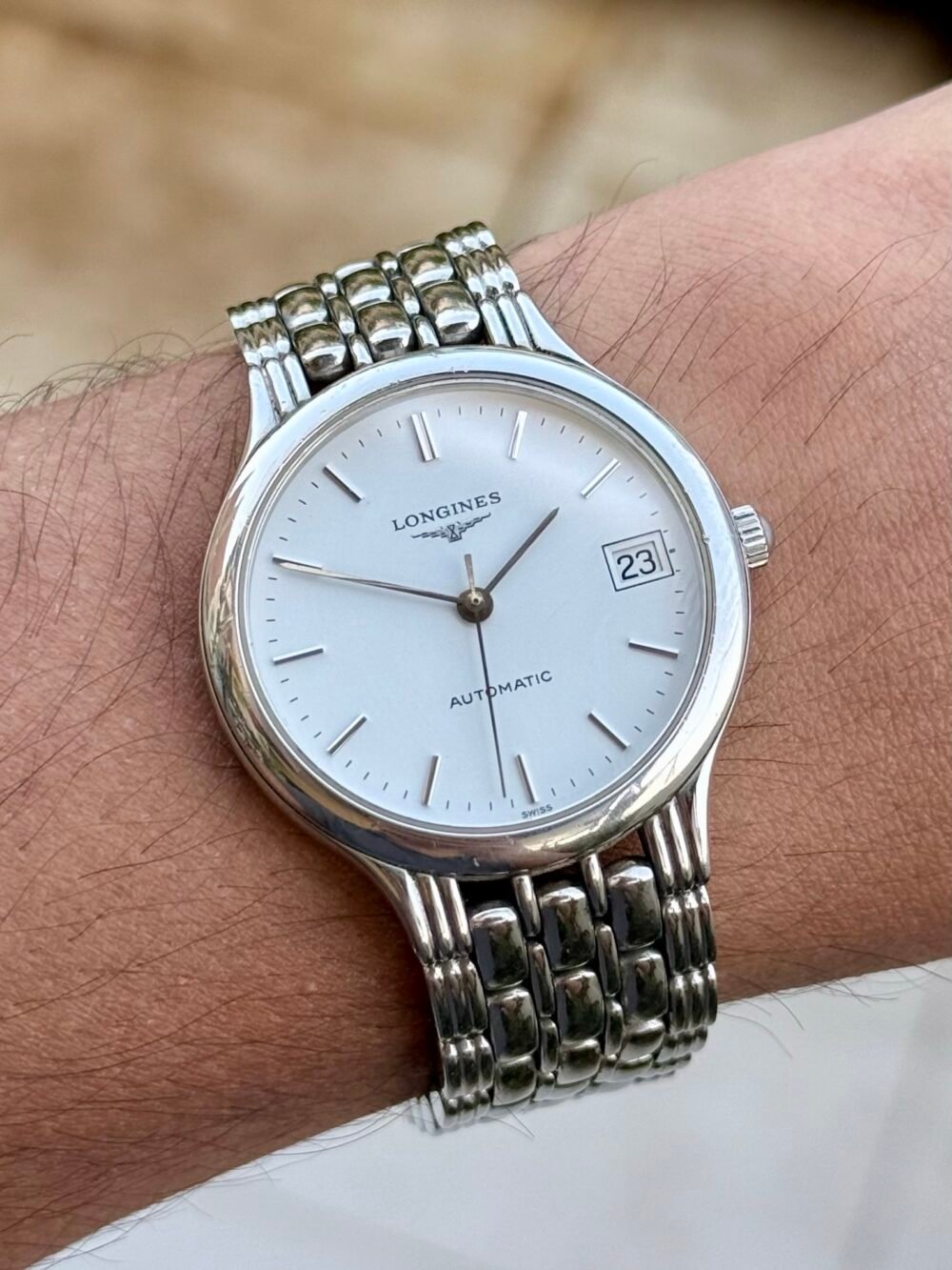 LONGINES EFCo L5.649.3 White Dial 35mm Slim Automatic Swiss Mens – photo 2
