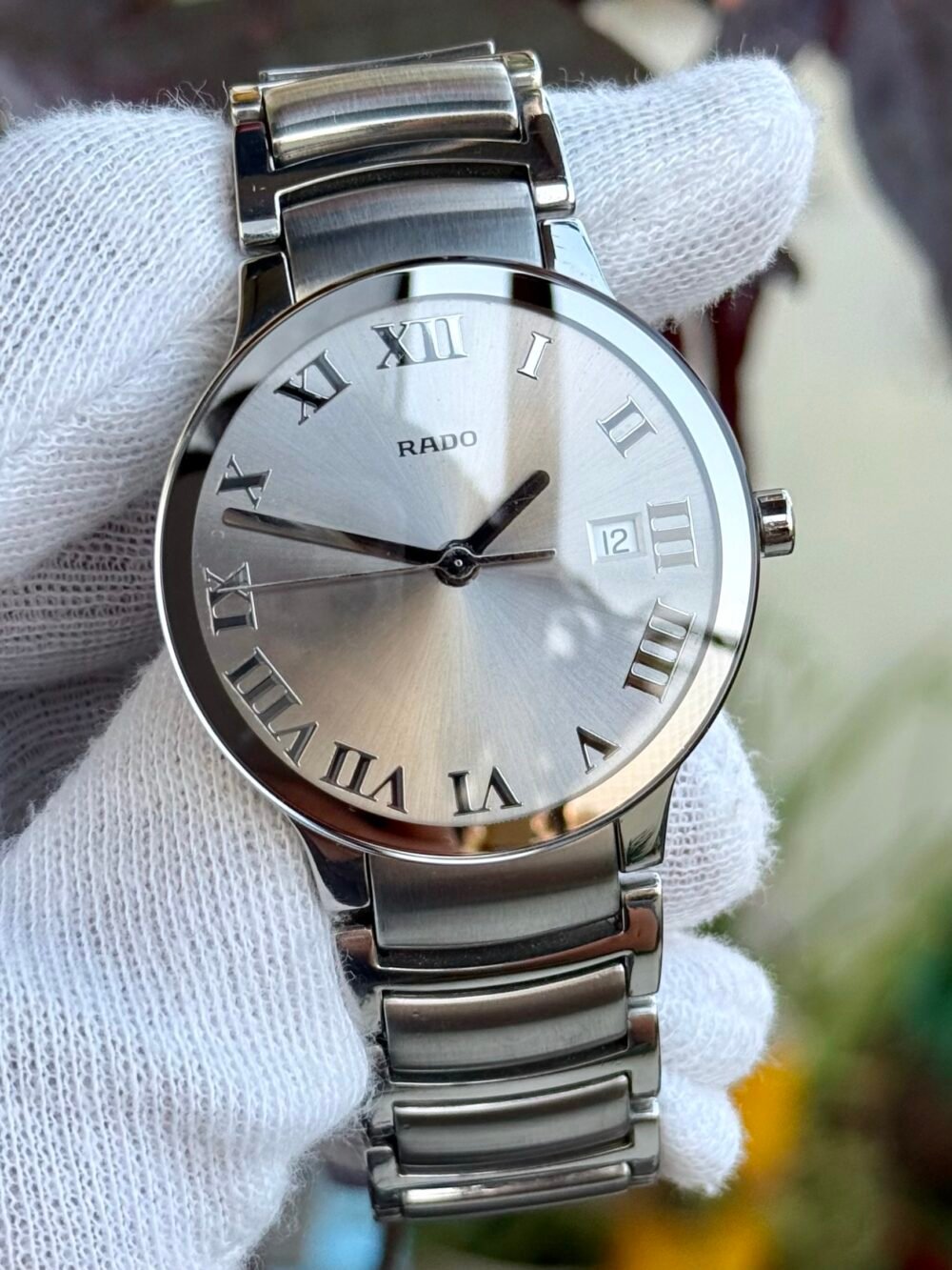 RADO Centrix R30927113 Silver Roman Dial 38mm Quartz Swiss Mens
