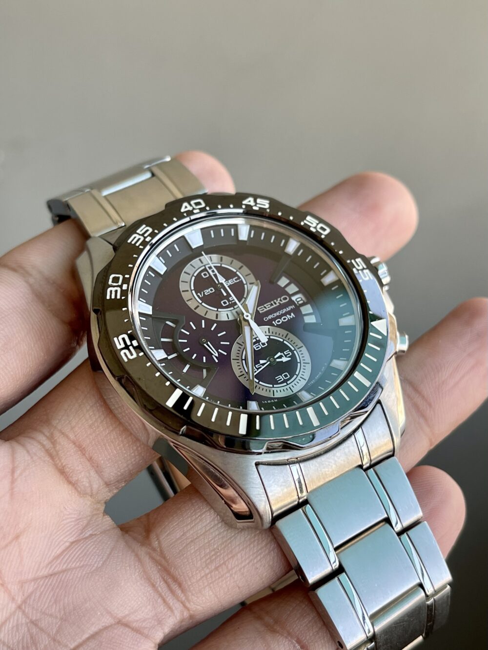 SEIKO Chronograph SNDF59P1 Purple Dial Quartz Japan Mens – photo 3