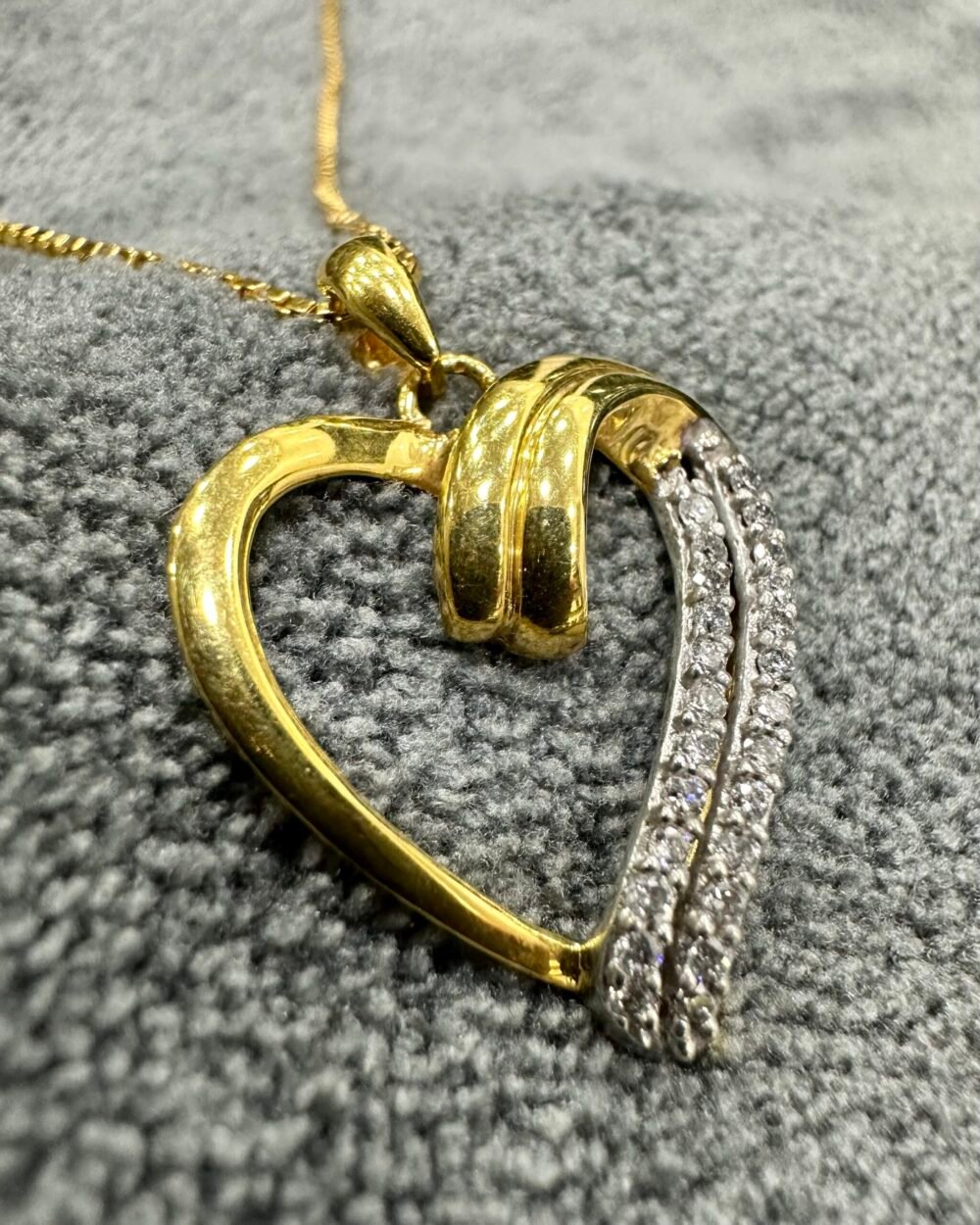 Gold10k Pendant Preloved European Chain 14k 25x Diamond – photo 3