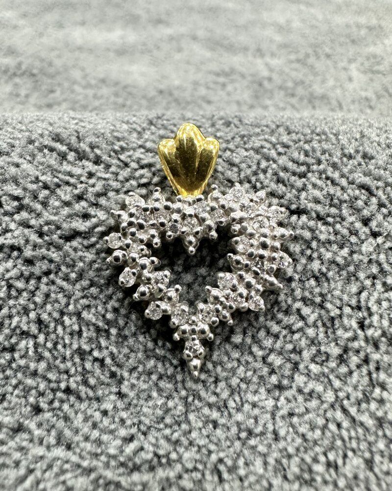 Gold14k Pendant Preloved Dubai 27x Rounded Diamond
