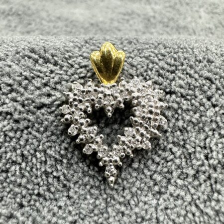 Gold14k Pendant Preloved Dubai 27x Rounded Diamond