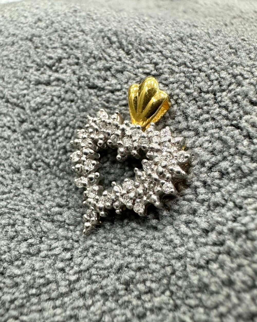 Gold14k Pendant Preloved Dubai 27x Rounded Diamond – photo 2