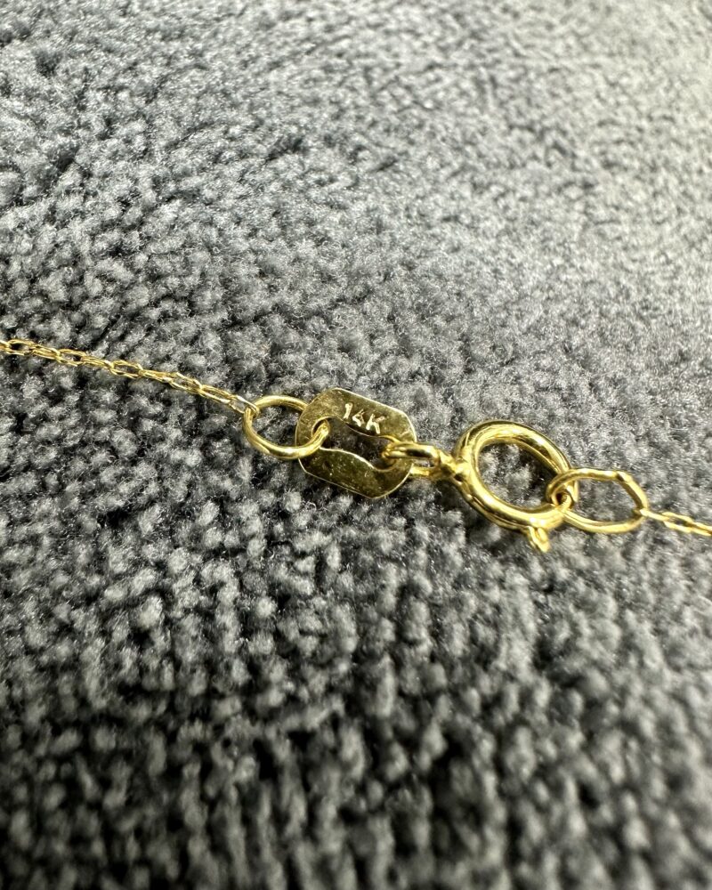 Gold14k Pendant Preloved Dubai With Chain 4x Diamonds - Image 2