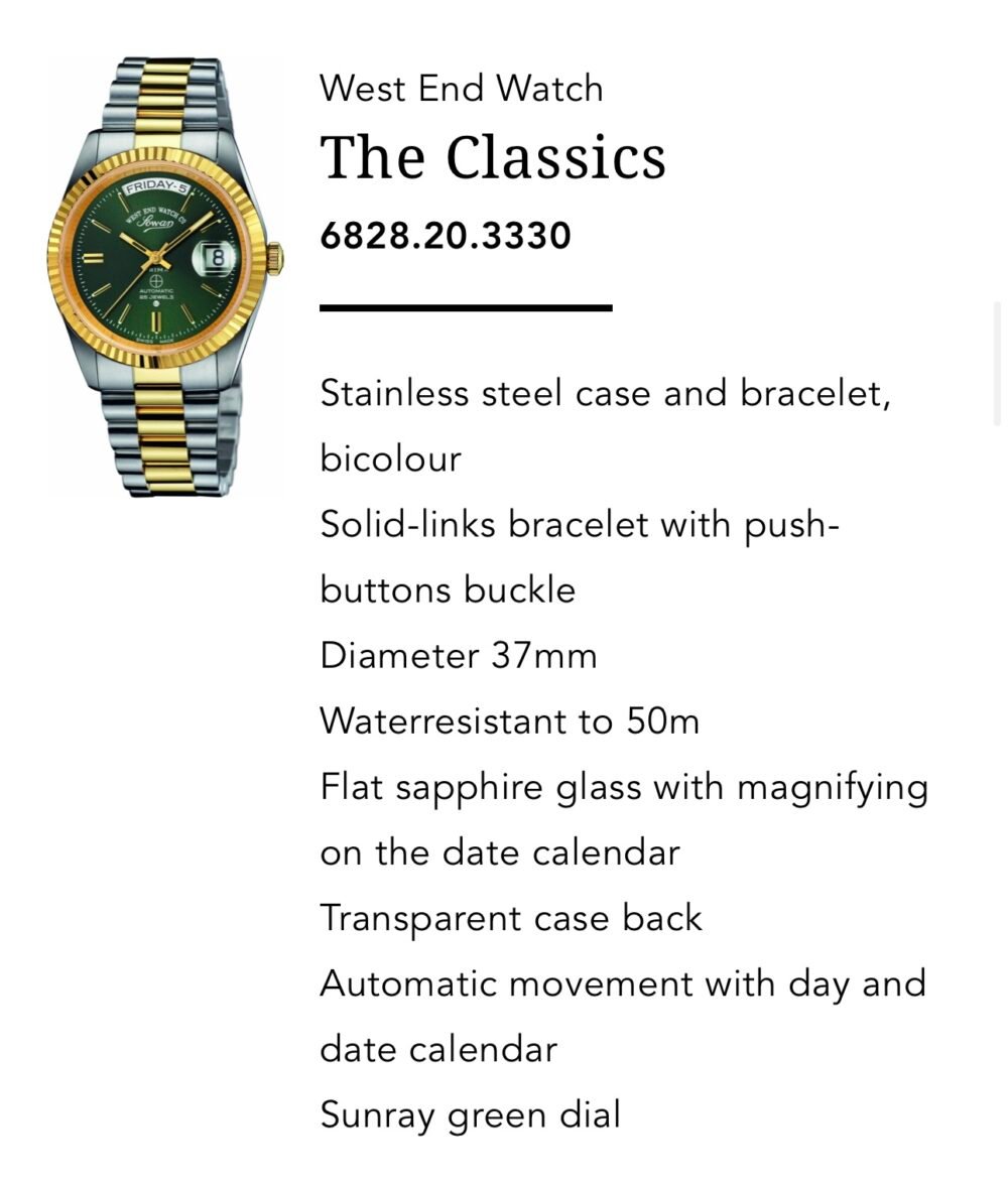 West End Watch Co West End Watch Classic Swiss 6828.20.3330 – photo 2