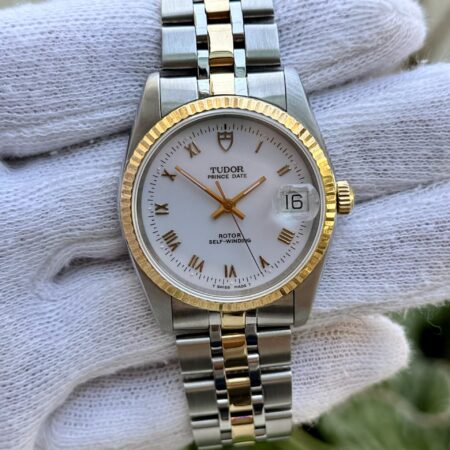 TUDOR Prince Date Gold Steel 72033 Swiss Mens