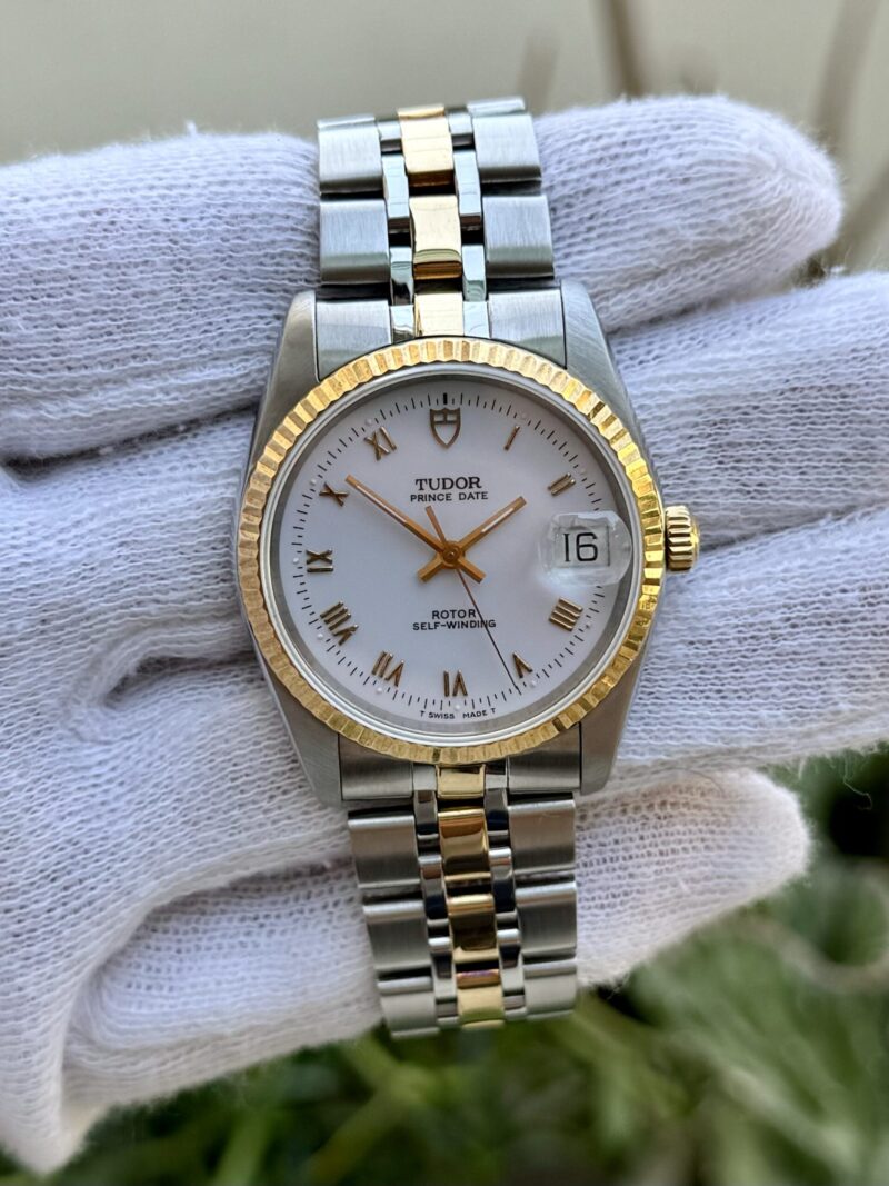 TUDOR Prince Date Gold Steel 72033 Swiss Mens