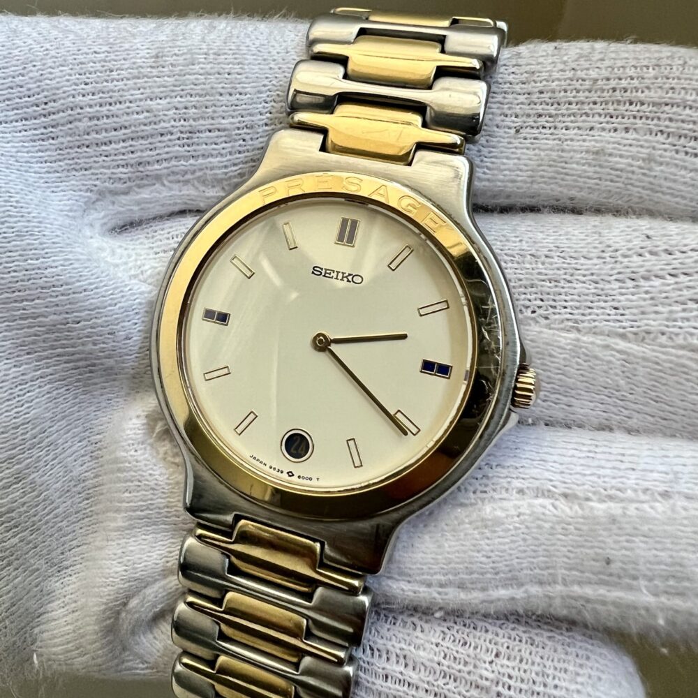 SEIKO Vintage Slim 9539-6000 Two-Tone Quartz Japan – photo 2
