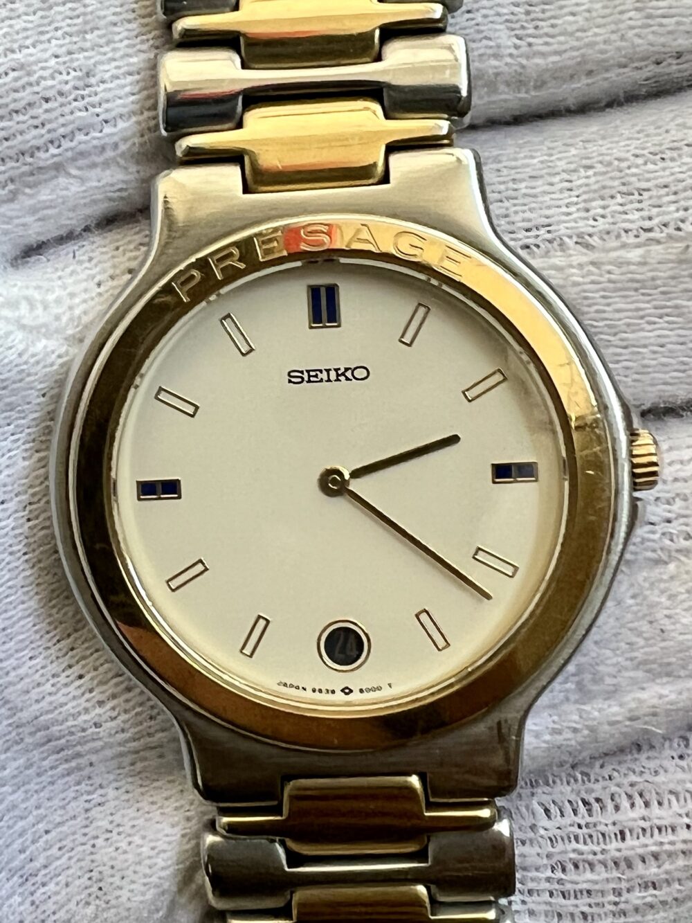 SEIKO Vintage Slim 9539-6000 Two-Tone Quartz Japan – photo 4