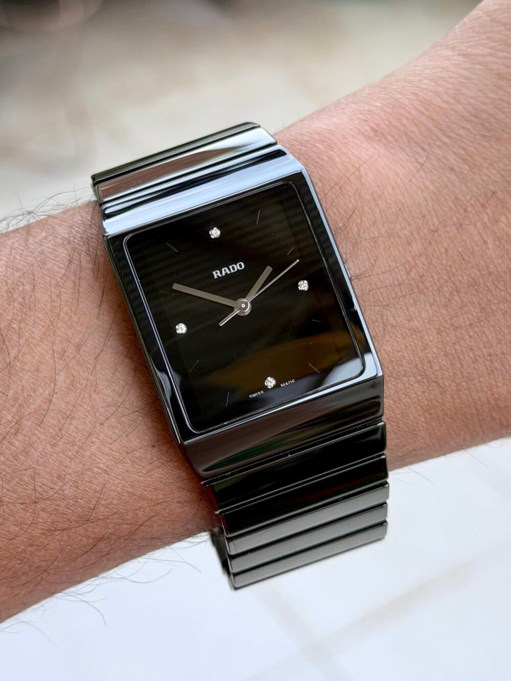 RADO Ceramica Jubile R21700702 Black Diamond Dial Quartz Swiss Mens – photo 3