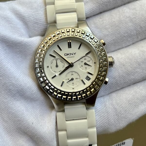DKNY Ladies Ceramic Chronograph