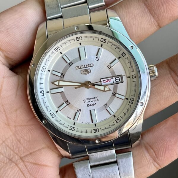 Seiko 5 Japan Silver Jumbo
