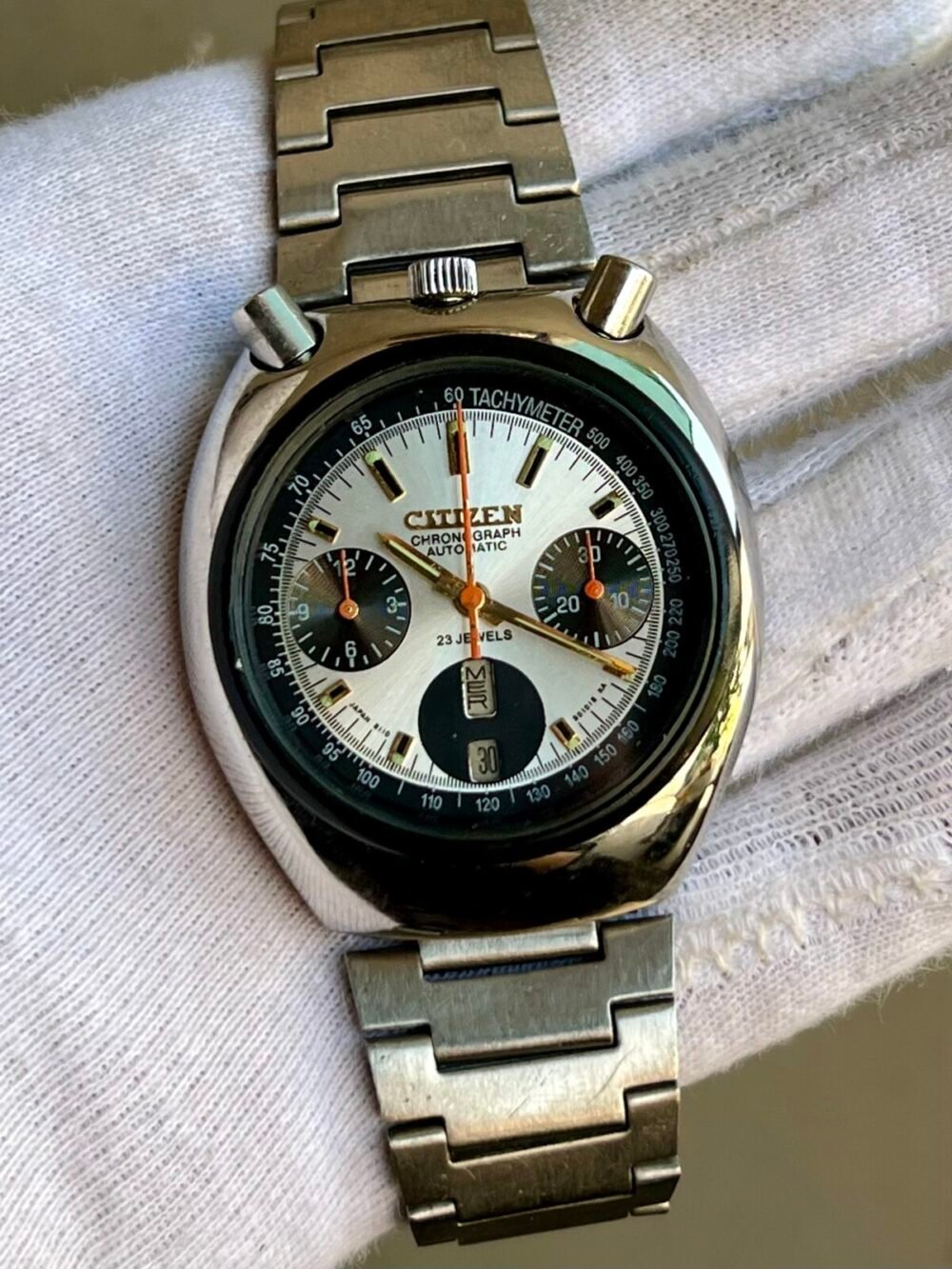 CITIZEN Bullhead Chronograph 67-9011 Automatic Japan Mens