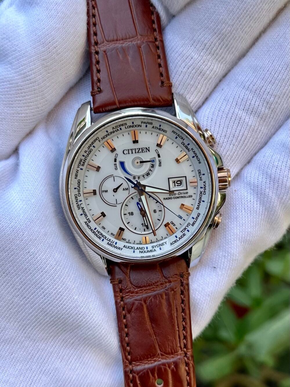 CITIZEN Eco-Drive Radio Controlled AT9034-54A Japan Mens