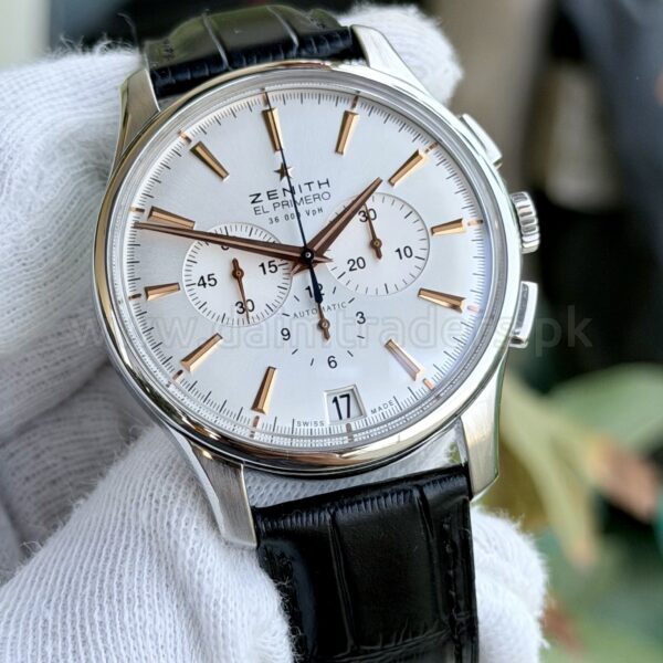 ZENITH Captain Chronograph El Primero 03.2110.400 Silver Dial 42mm Automatic Swiss Mens