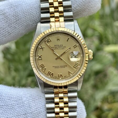 ROLEX Datejust 16233 Gold Steel Swiss Mens