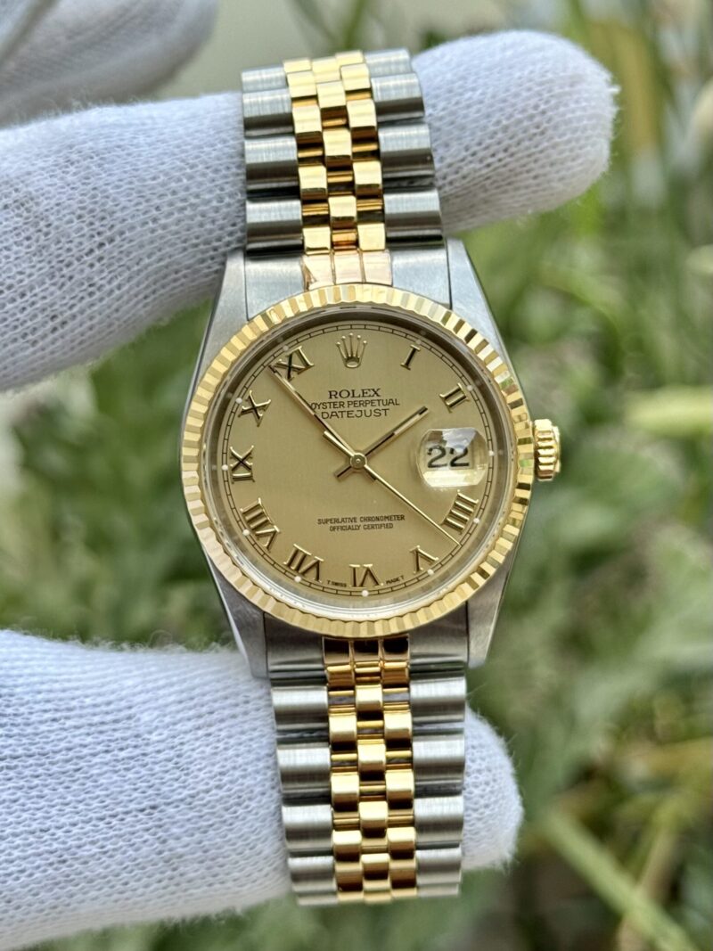 ROLEX Datejust 16233 Gold Steel Swiss Mens