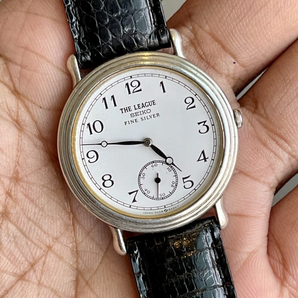 SEIKO League 1987 Vintage 34mm Fine Silver Quartz Japan Unisex