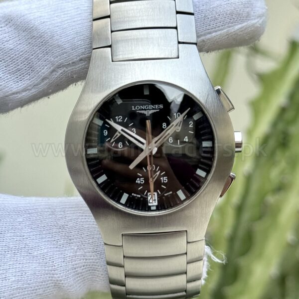 LONGINES Oposition Chronograph L3.118.4 Black Dial Quartz Swiss Mens