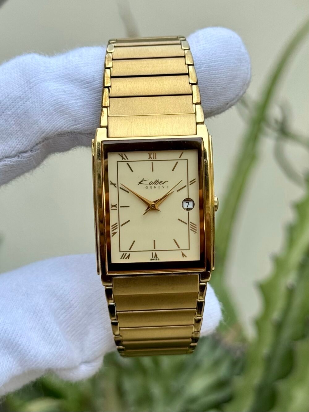 KOLBER Geneva Swiss Tank Quartz Mens