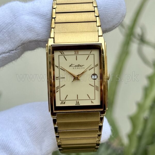 KOLBER Geneva Swiss Tank Quartz Mens