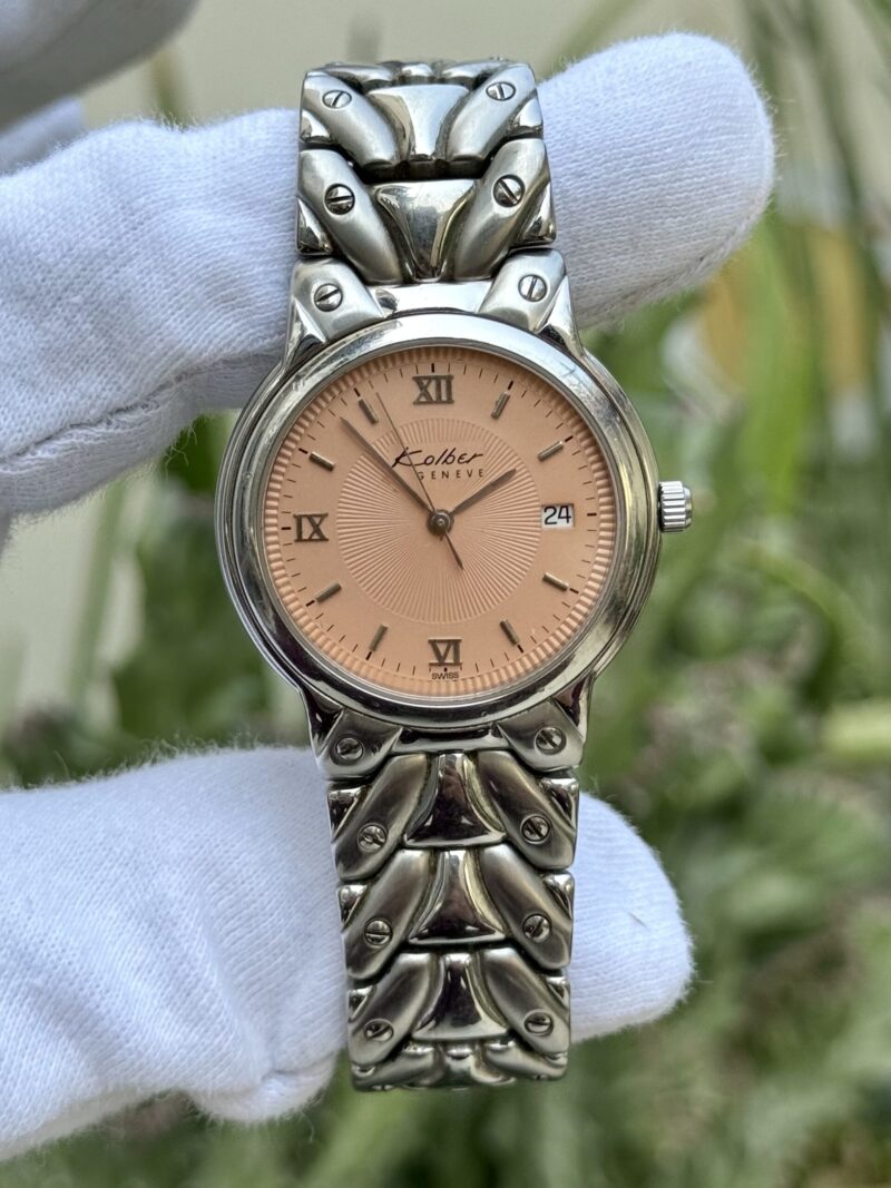 KOLBER Rare Salmon Swiss Quartz Mens