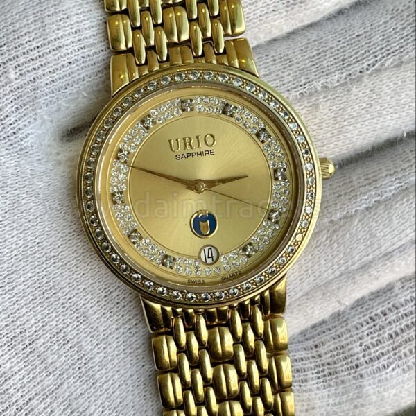 URIO Swiss Quartz Unisex Sapphire Gold Plated