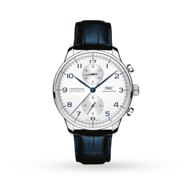 IWC Portugieser Chronograph IW371605 Silver Dial 41mm Automatic Swiss Mens