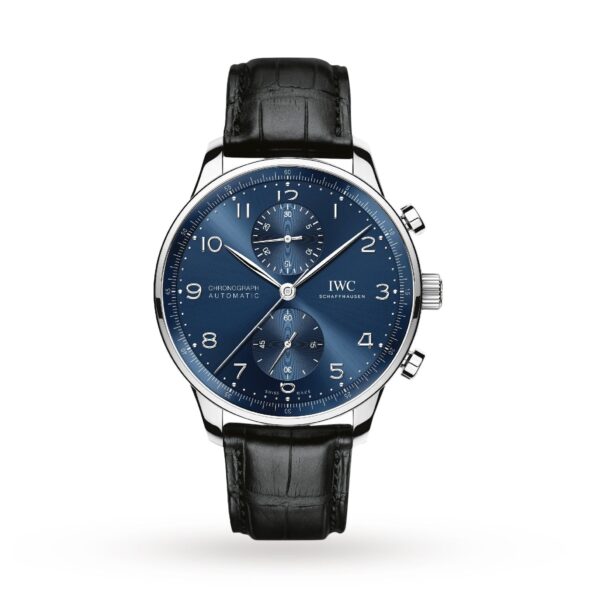 IWC Portugieser Chronograph IW371606 Blue Dial 41mm Automatic Swiss Mens