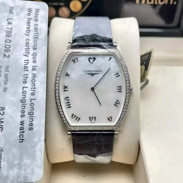 Longines La Grande Classique Tonneau L4.789.0.09.2 Diamond Mother of Pearl Dial Quartz Swiss Women