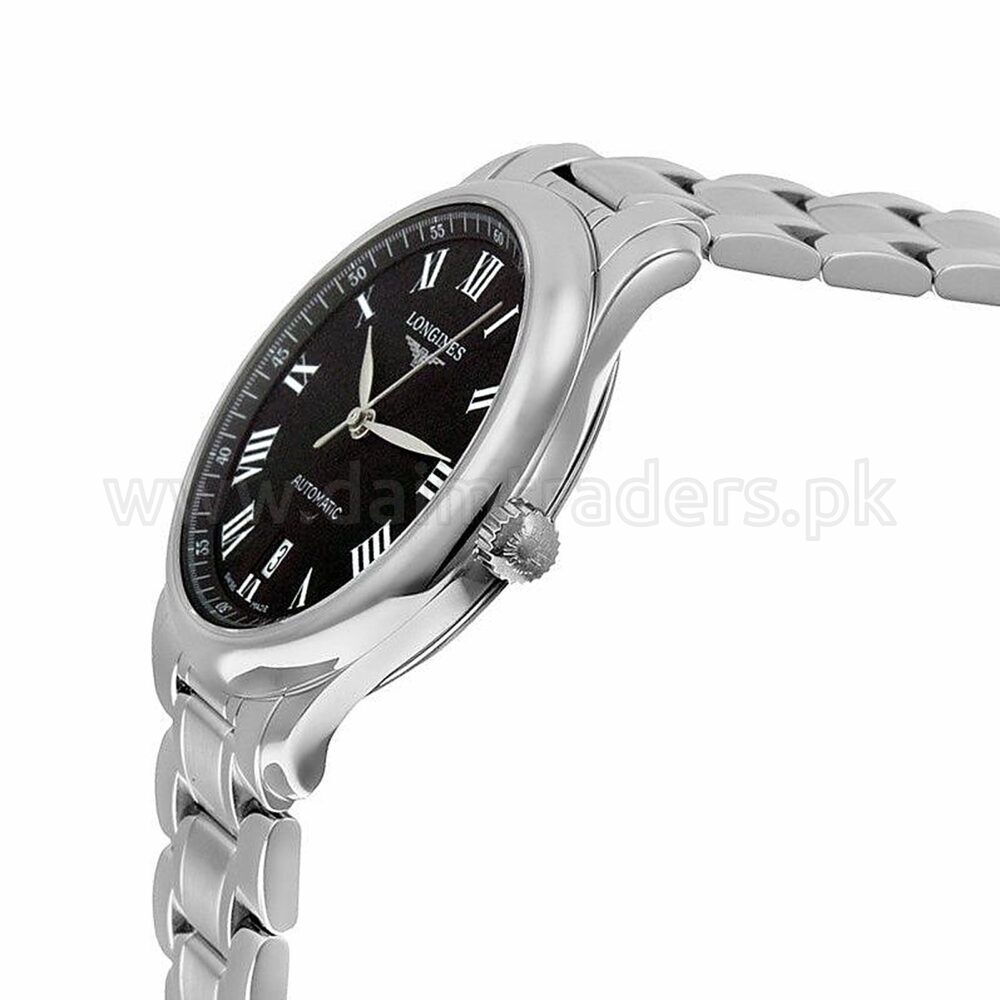 LONGINES Master Collection L2.628.4.51.6 Black Roman Dial 38.5mm Automatic Swiss Mens – photo 2