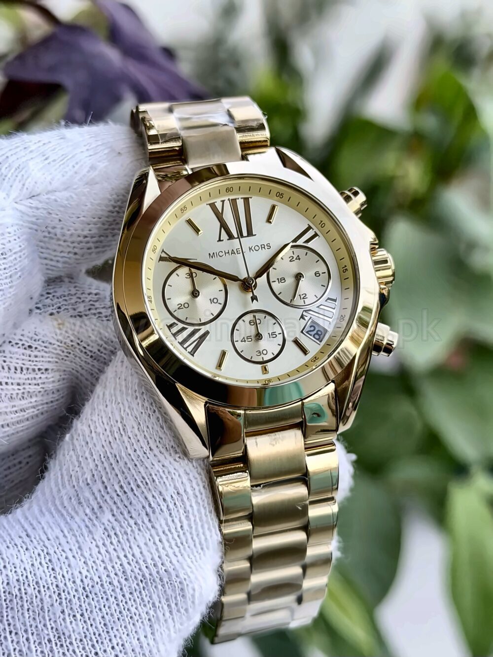 Michael Kors Mini Bradshaw MK5798 Champagne Dial Gold-Tone 36mm Chronograph Quartz Ladies – photo 2