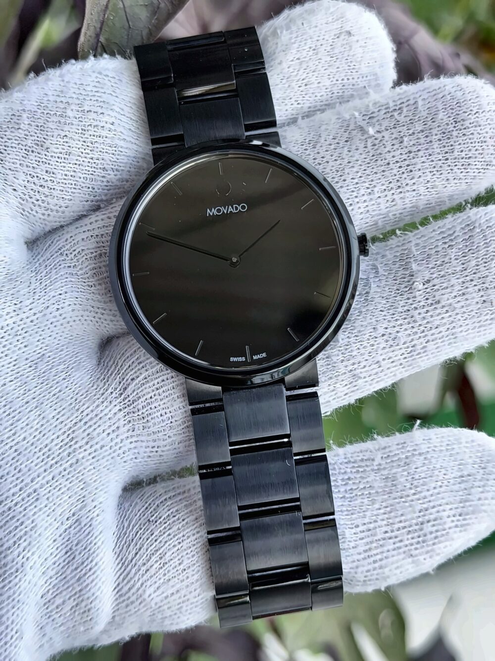 Movado Infinio 0607710 Black PVD Quartz Swiss Mens
