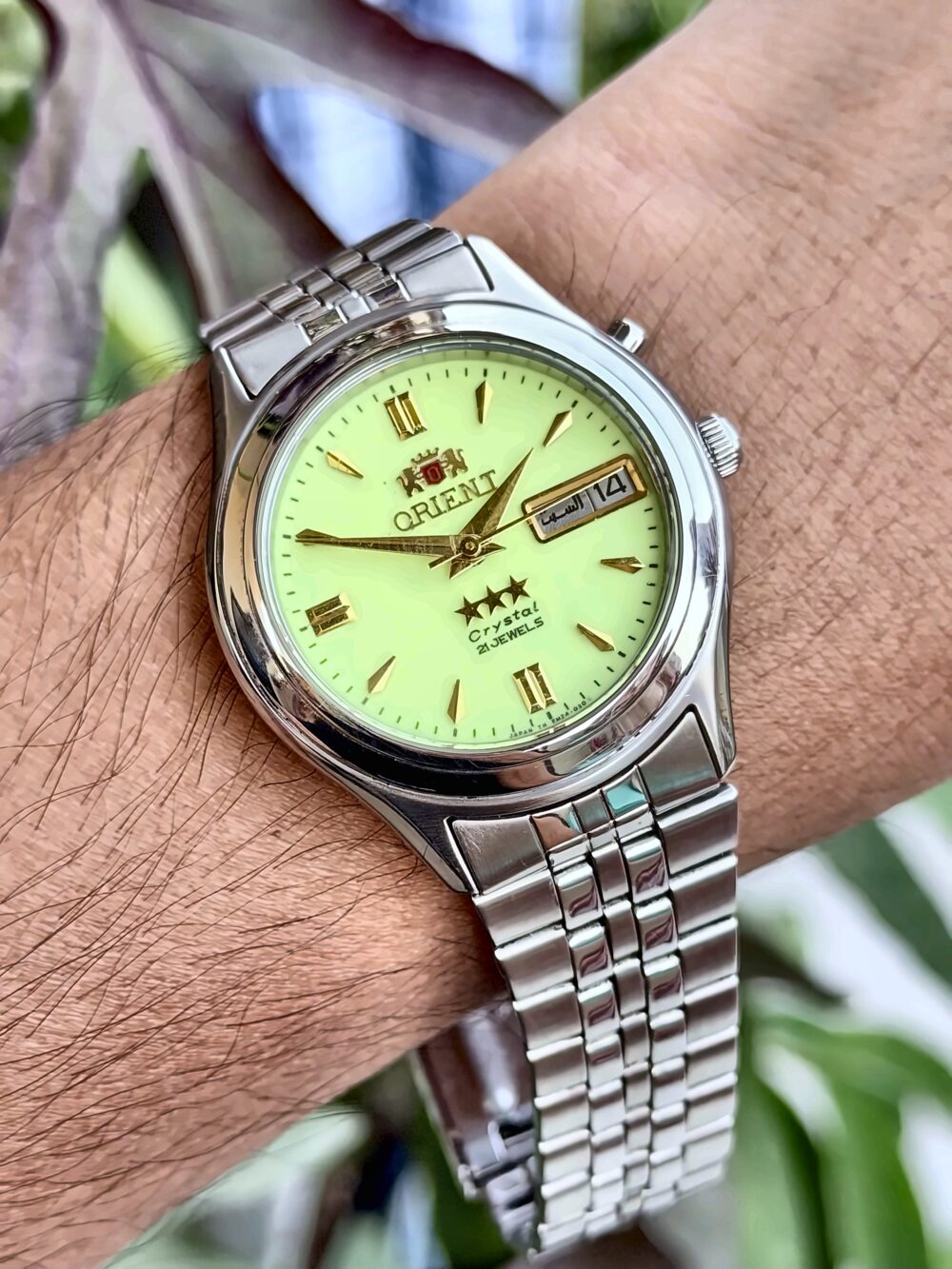 ORIENT 3 Star Crystal 469WA2 Lume Dial Day Date 37mm Automatic Japan Mens – photo 2
