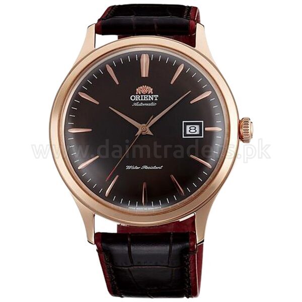 ORIENT Bambino Version 4 FAC08001T0 Brown Dial Rose Gold-Tone 42mm Automatic Japan Mens