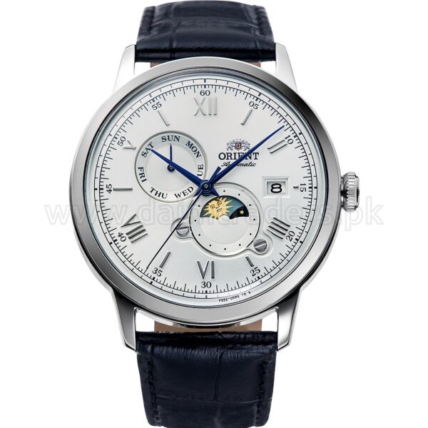 ORIENT Bambino Version 9 Sun & Moon RA-AK0802S White Dial 41.5mm Automatic Japan Mens