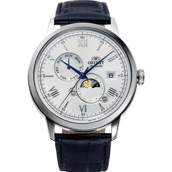 ORIENT Bambino Version 9 Sun & Moon RA-AK0802S White Dial 41.5mm Automatic Japan Mens