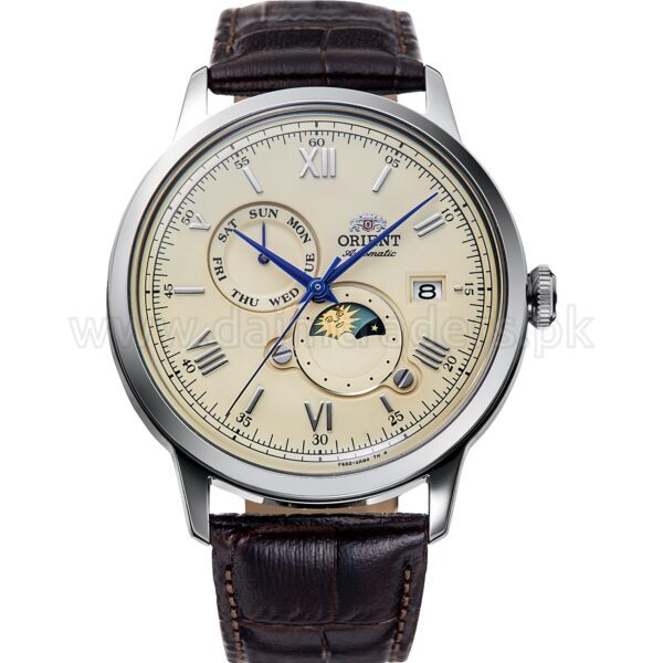ORIENT Bambino Version 9 Sun & Moon RA-AK0803Y Cream Dial 41.5mm Automatic Japan Mens