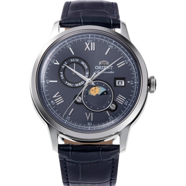 ORIENT Bambino Version 9 Sun & Moon RA-AK0806L Blue Dial 41.5mm Automatic Japan Mens