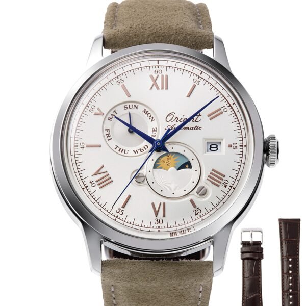 ORIENT Bambino Sun & Moon 75th Anniversary Limited Edition RA-AK0808S White Dial Limited Edition 41.5mm Automatic Japan Mens