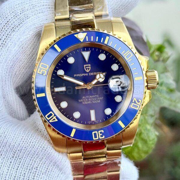Pagani Design PD-1661 Blue Dial Gold-Tone 40mm Automatic Mens