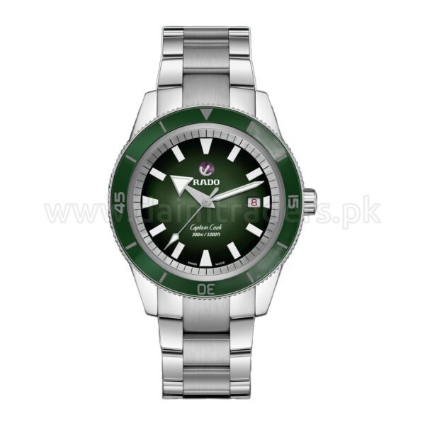RADO Captain Cook Automatic R32105319 Green Dial 300m 42mm Swiss Mens