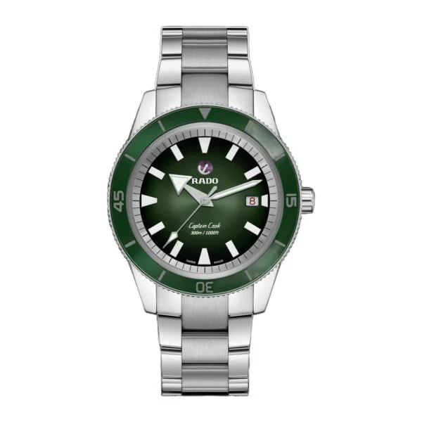 RADO Captain Cook Automatic R32105319 Green Dial 300m 42mm Swiss Mens