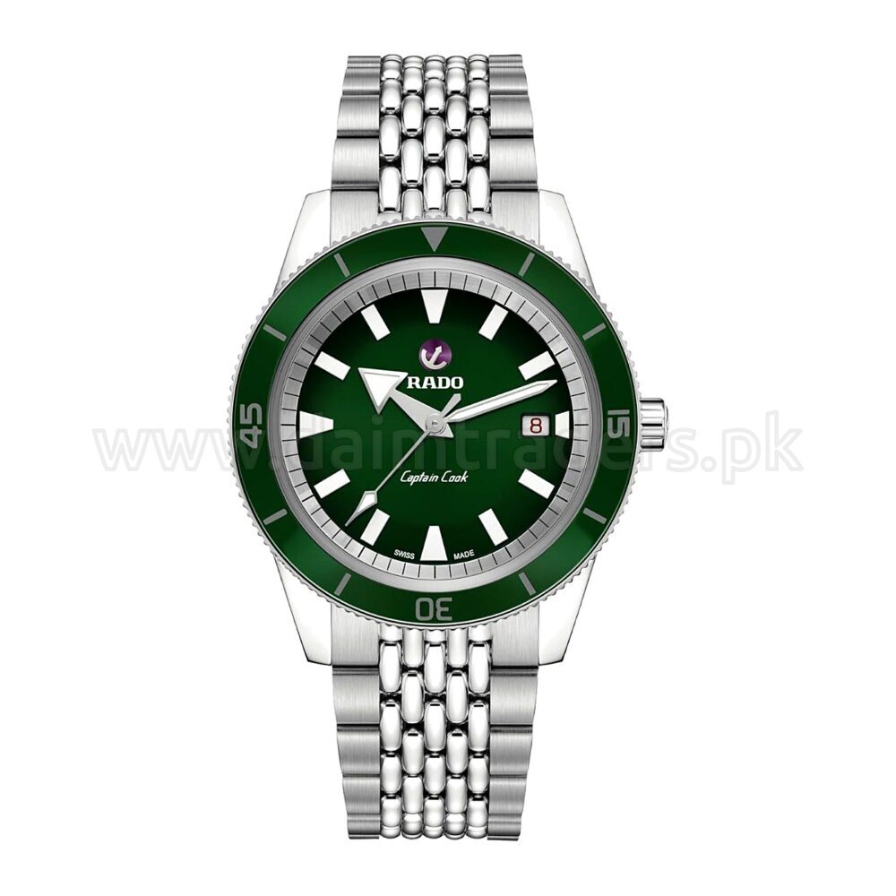 RADO Captain Cook Automatic R32505313 Green Dial 42mm Swiss Mens
