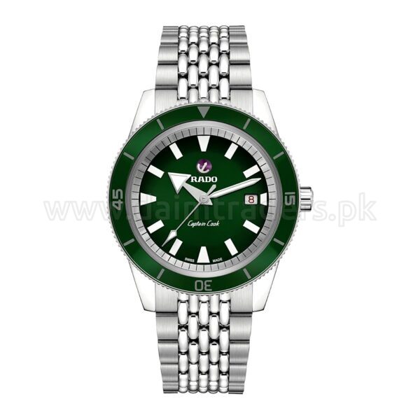 RADO Captain Cook Automatic R32505313 Green Dial 42mm Swiss Mens